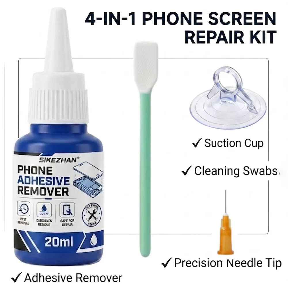 Professional Phone Screen Adhesive Remover Kit Fast Dissolves Glue Residue Disassembly Cleaning Tools for Cell Phone Repair Work view 6