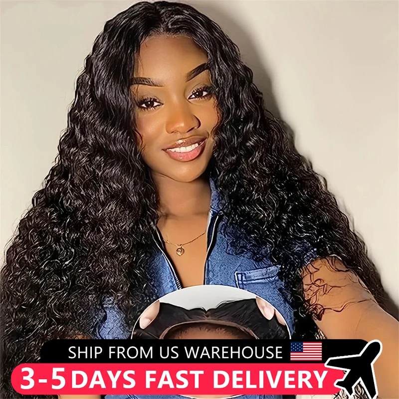 

Wig Human Hair Glueless Wigs Pre-Cut 200% Deep Wave 5x5 Lace Clousure Wig Pre Plucked Water Curly 13x4 HD Lace Frontal Wig 200%