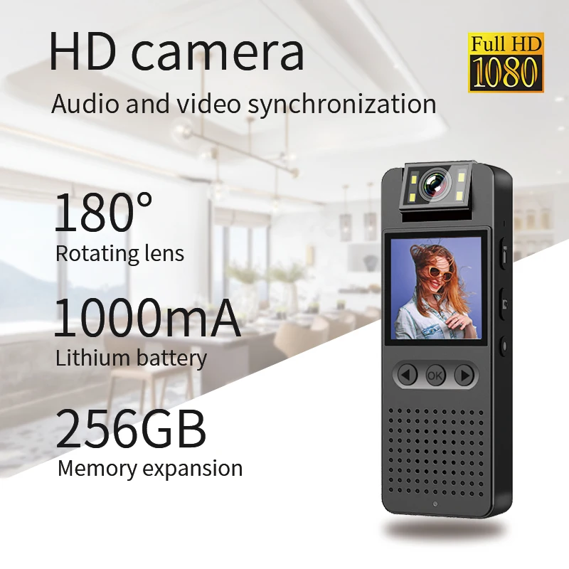 1080P HD Infrared Night Vision CS06 Mini Camera with LED Screen Small Camcorder Cam Bike Camera