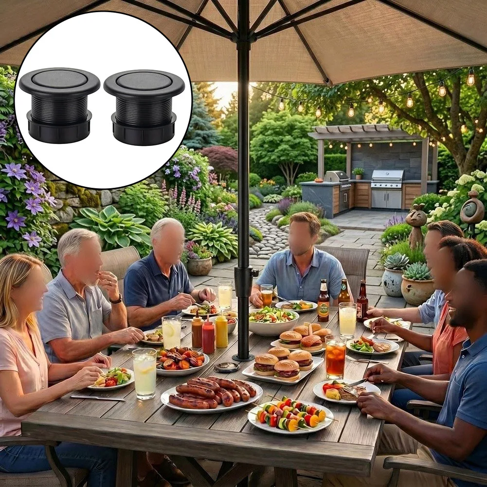 Black Plastic Pool Sunshade Umbrella Pole Replacement Cover For Ring For Patio Table Hole For Stabilizer Outdoor Garden Accessor