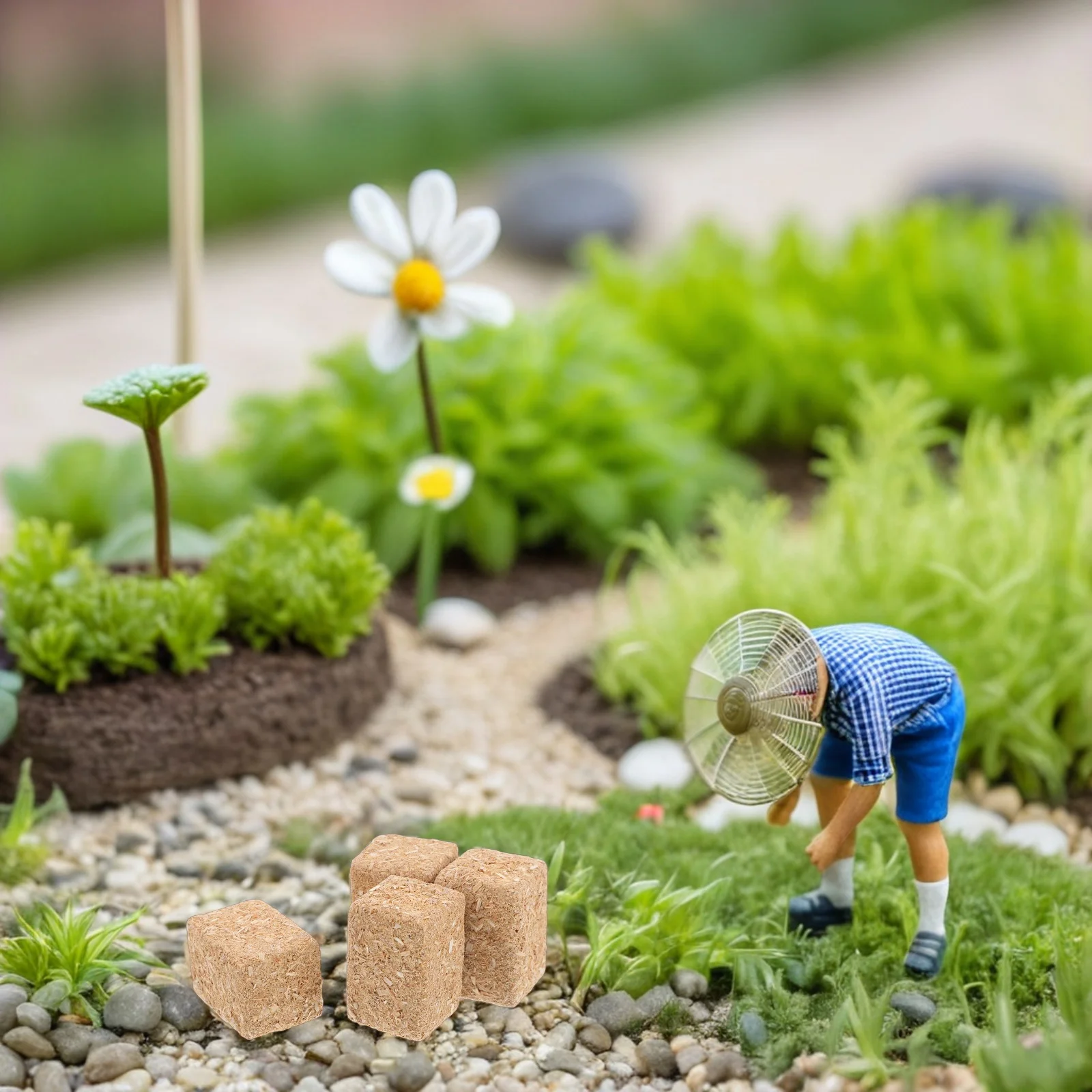 

4Sets Mini Hay Bales Faux Straw Farm Accessories Realistic Miniature Haystack for Creative Crafts Miniature Hay Bundles