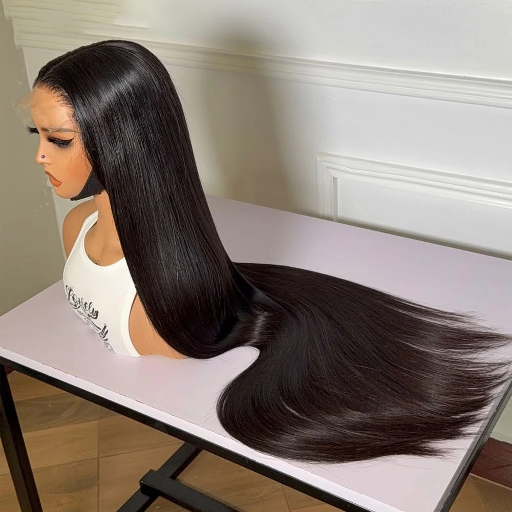 

250 Density 13x6 HD Bone Straight Lace Front Wigs Human Hair Brazilian 40 Inch Glueless Lace Frontal Human Hair Wigs For Women