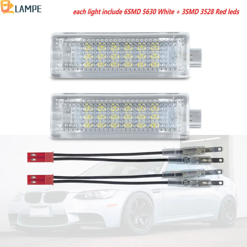 2PCs Led Courtesy Footwell Step Welcome Light For BMW 1series E81/E87/E87N 5series E60 E61 X5 E70 E90 E92 X5 E71 2 Color