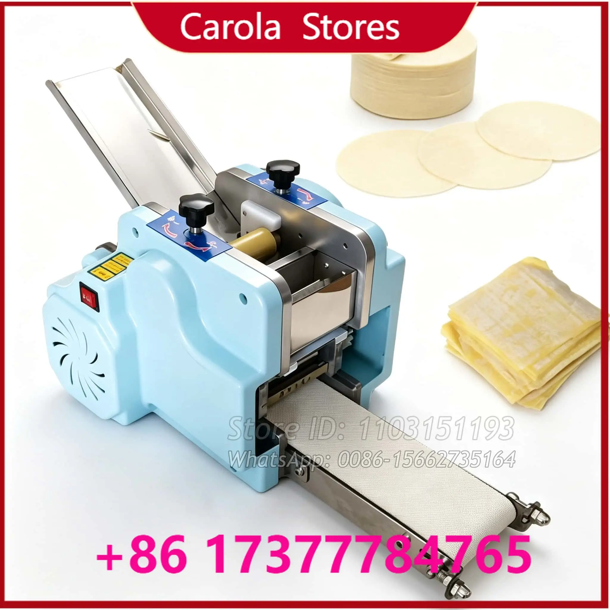 110 V 220 V Commercial Tabletop Dumpling Dough Skin Wrapper Making Machine For Empanadas Gyoza Pizza Wonton Round Square Shape
