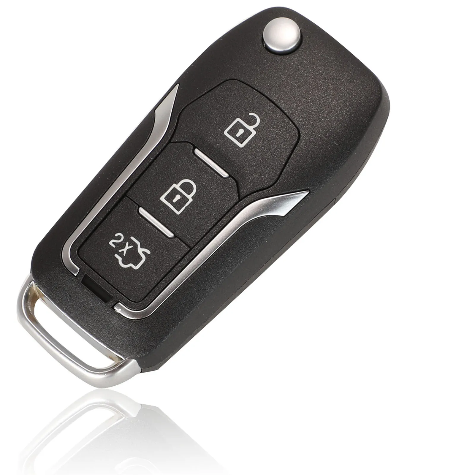 Jingyuqin Modified 3 Buttons Flip Remote Control Car Key Shell For Ford Focus 2 3 mondeo Fiesta With Uncut Blade Remplacement
