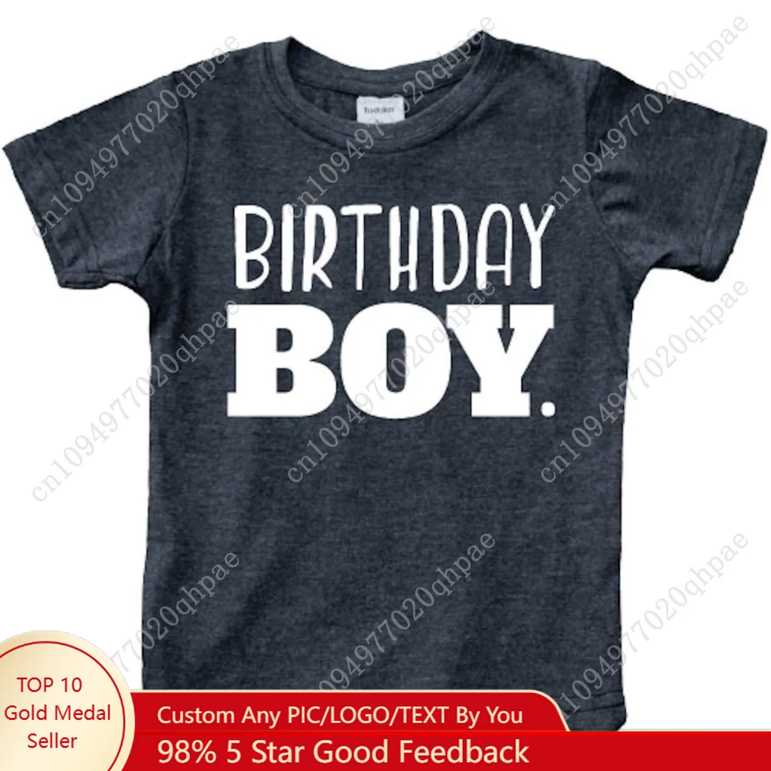 قميص عيد ميلاد للأولاد الصغار ملابس أول سعيد 2t 3t 4 سنوات 5 أطفال 6th #1