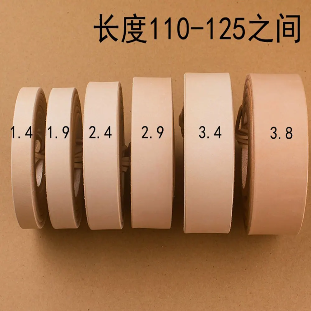 Natural Veg Tanned Leather Belt Blank Cowhide Strip Can Be Dying Handmade Genuine Leather Strip  various Widths
