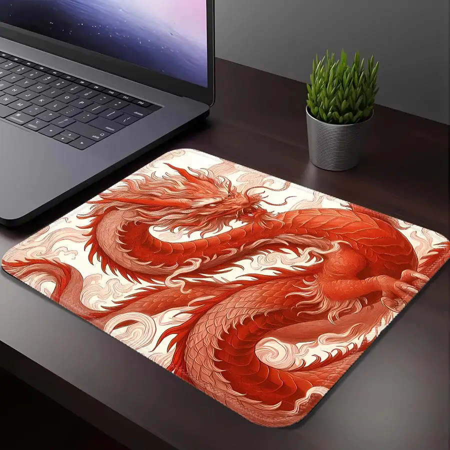 Red Dragon Art Mouse Pad Game Console Pad Computer Laptop Pad office Pad Keyboard Mouse Pad Desk accessories overlock view 6