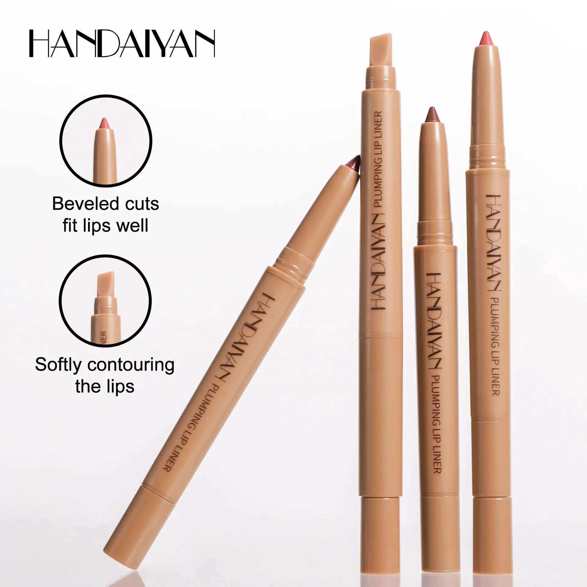 8 قطع من قلم تحديد الشفاه مع فرشاة مزدوجة الأطراف، مظهر طبيعي وسهل الاستخدام لأقلام أحمر الشفاه المحددة والشفاه ثلاثية الأبعاد #2