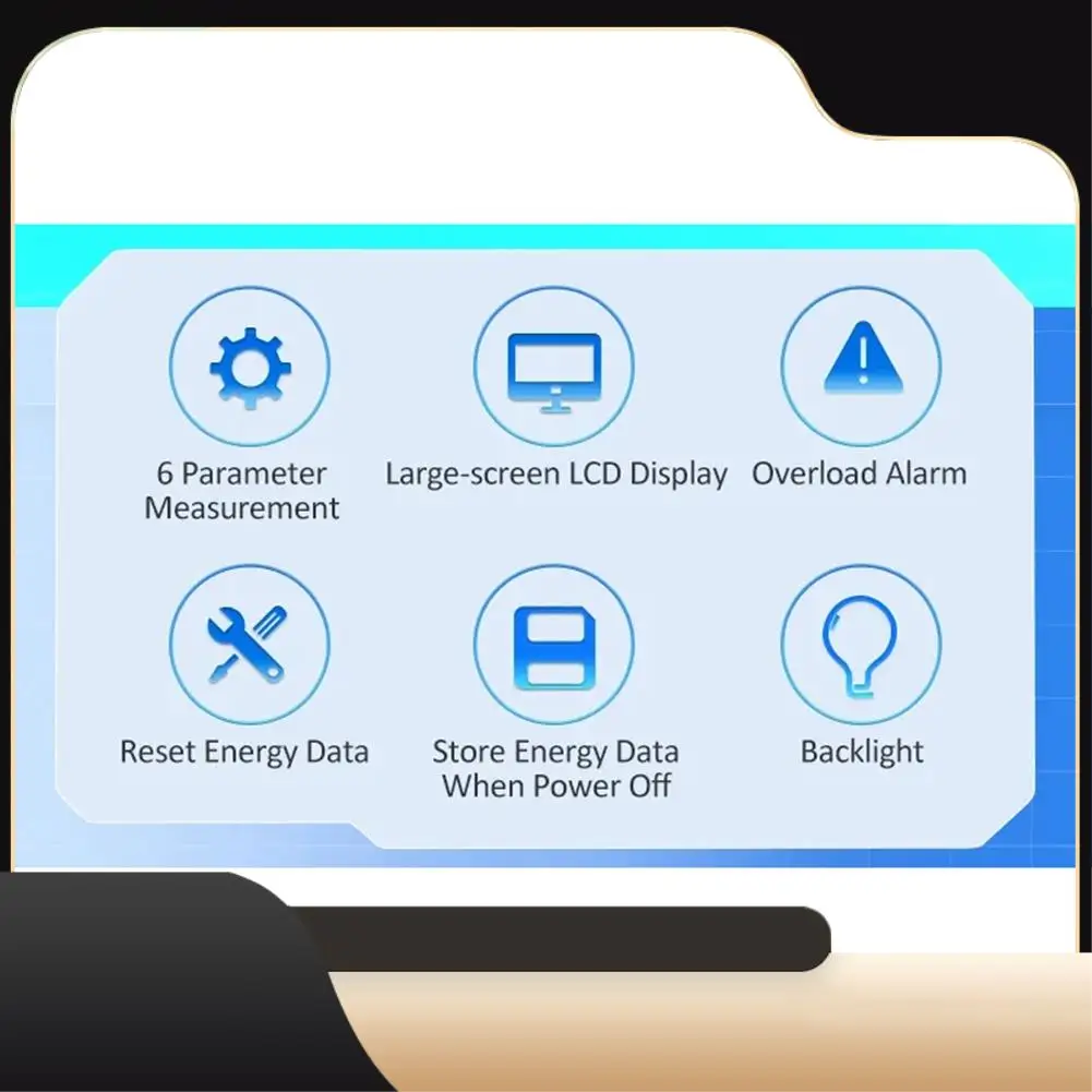 

Peacefair PZEM-022 Цифровой электронный счетчик 6в1 Цветной светодиодный экран Однофазный счетчик энергии Вольтметр Счетчик кВтч + Открытый CT-T44C