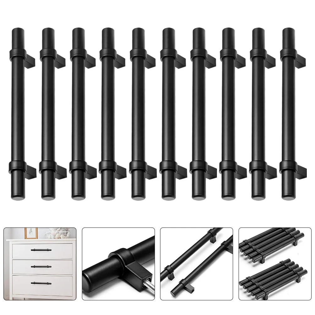 

10pcs Long Straight Pull Handles Hollow Cabinet Pulls For Kitchen Drawer Furniture Grips Stainless Steel Cupboard Door Knobs
