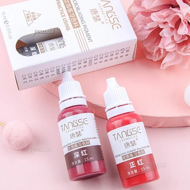 

15ml Tattoo Permanent Makeup Microblading Pigment Eyebrow Lip Tattoo Beginner Exercise for Practice Skin Pmu Tattoo Supplies