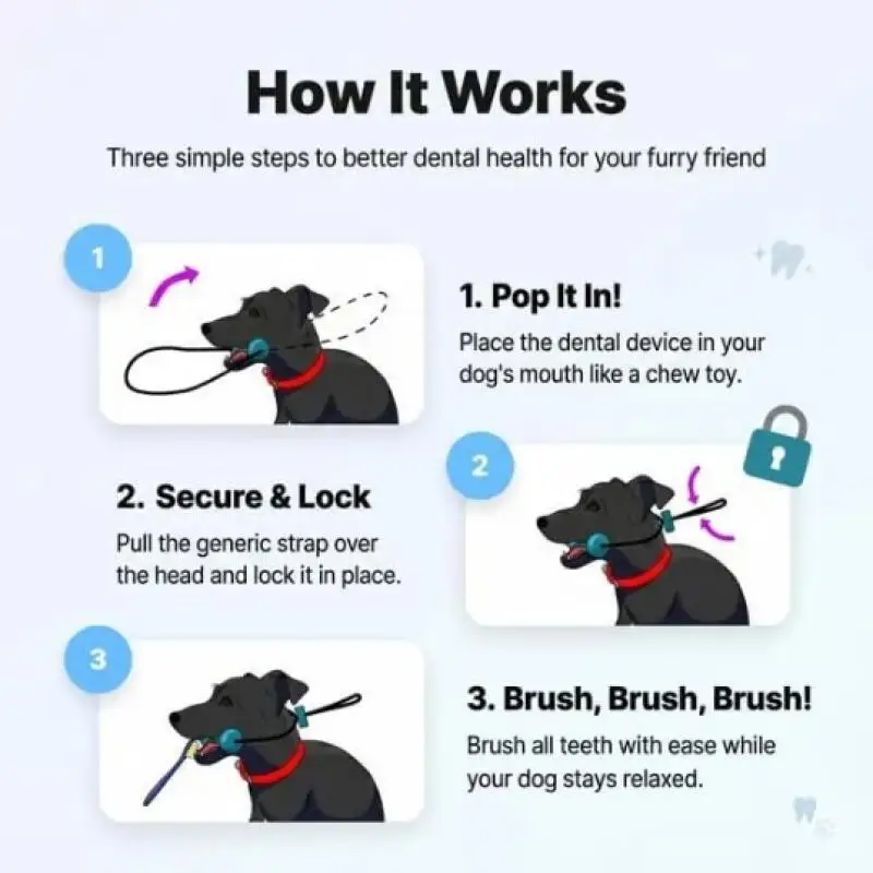 Dual Function Pet Dental Chew Stick Durable Dog Teeth Cleaning Toy Simplify Daily Brushing Reduce Plaque Freshen Breath view 2