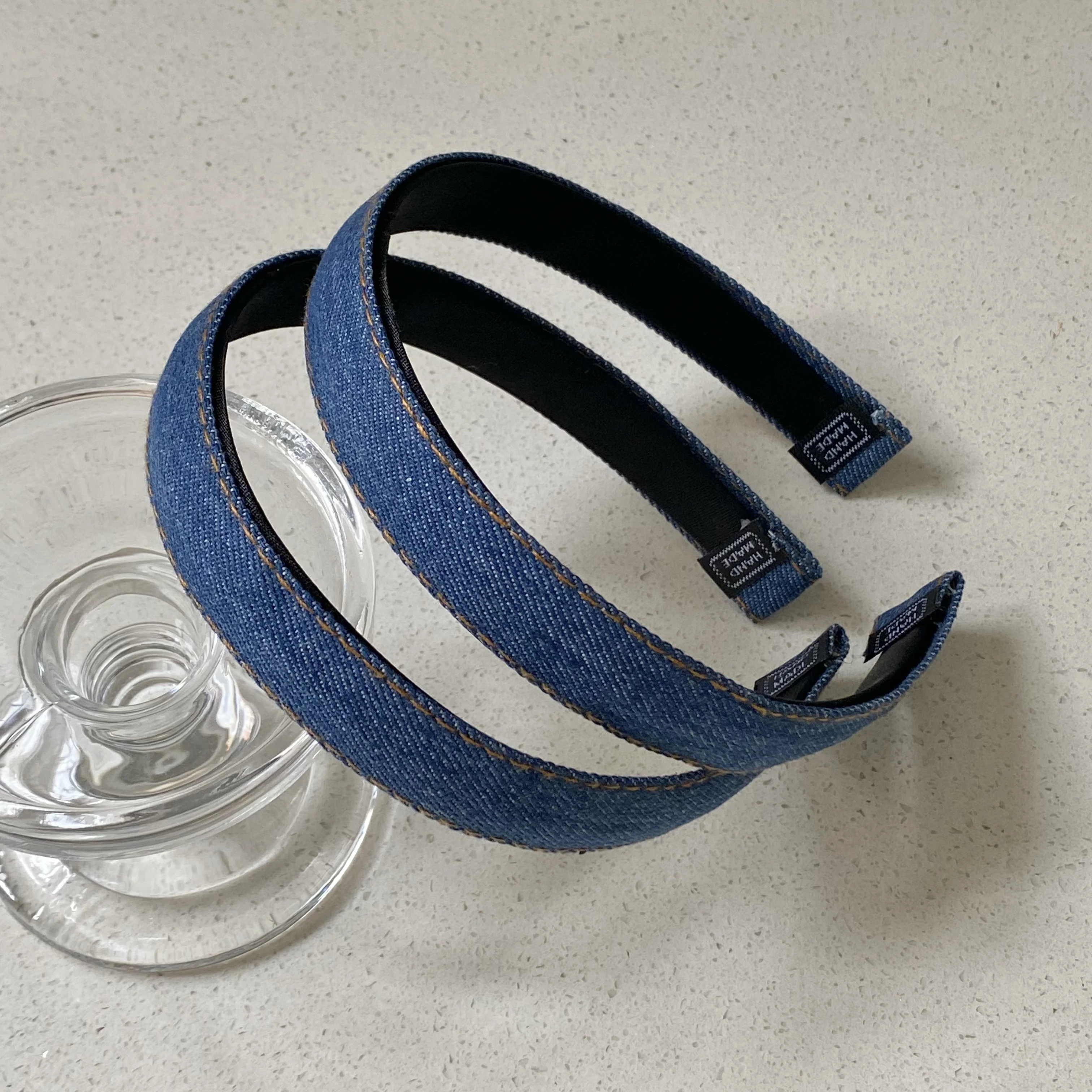 1 juego de diademas de mezclilla para el cabello, accesorios elegantes para el cabello para mujeres, diademas casuales para uso diario