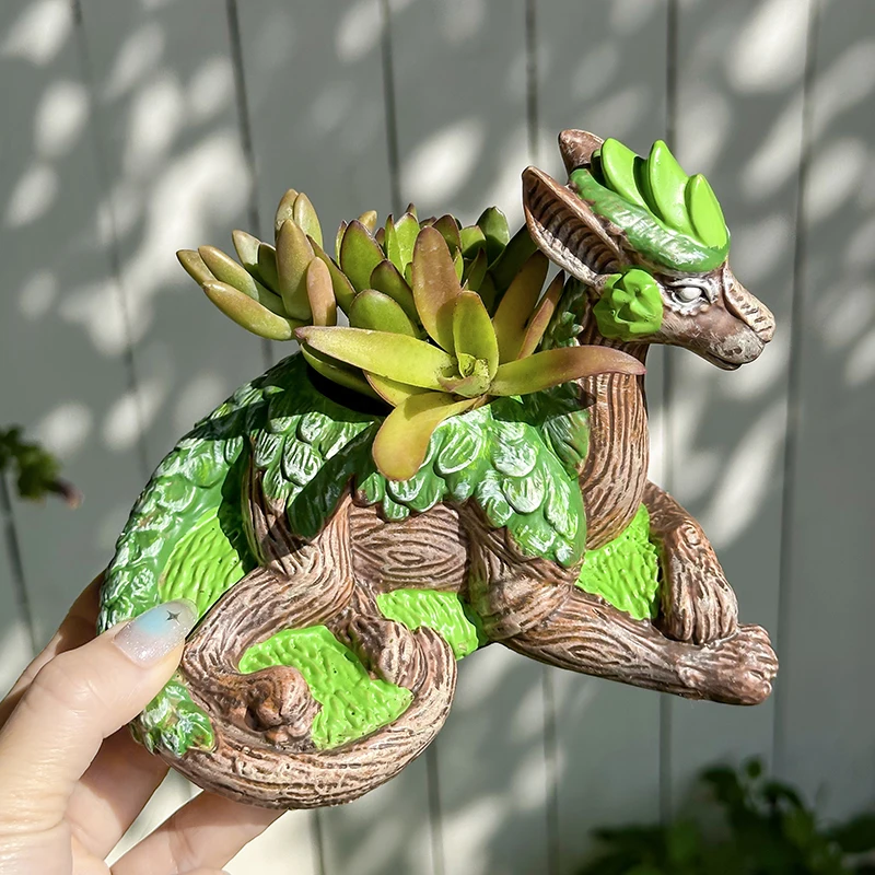 الإبداعية شجرة التنين اناء للزهور نبات عصاري حديقة تمثال الراتنج عشاق الطبيعة مثالية للأصدقاء الأسرة هدية