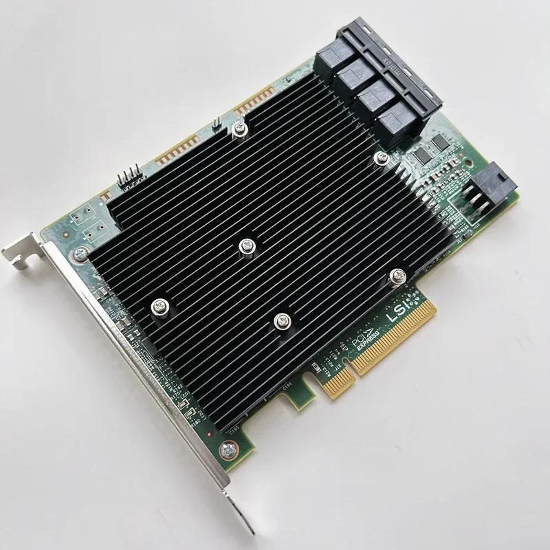 Original LSI 9300-16i 16 port 12Gb HBA straight through card expansion card supports 16T SAS 3008