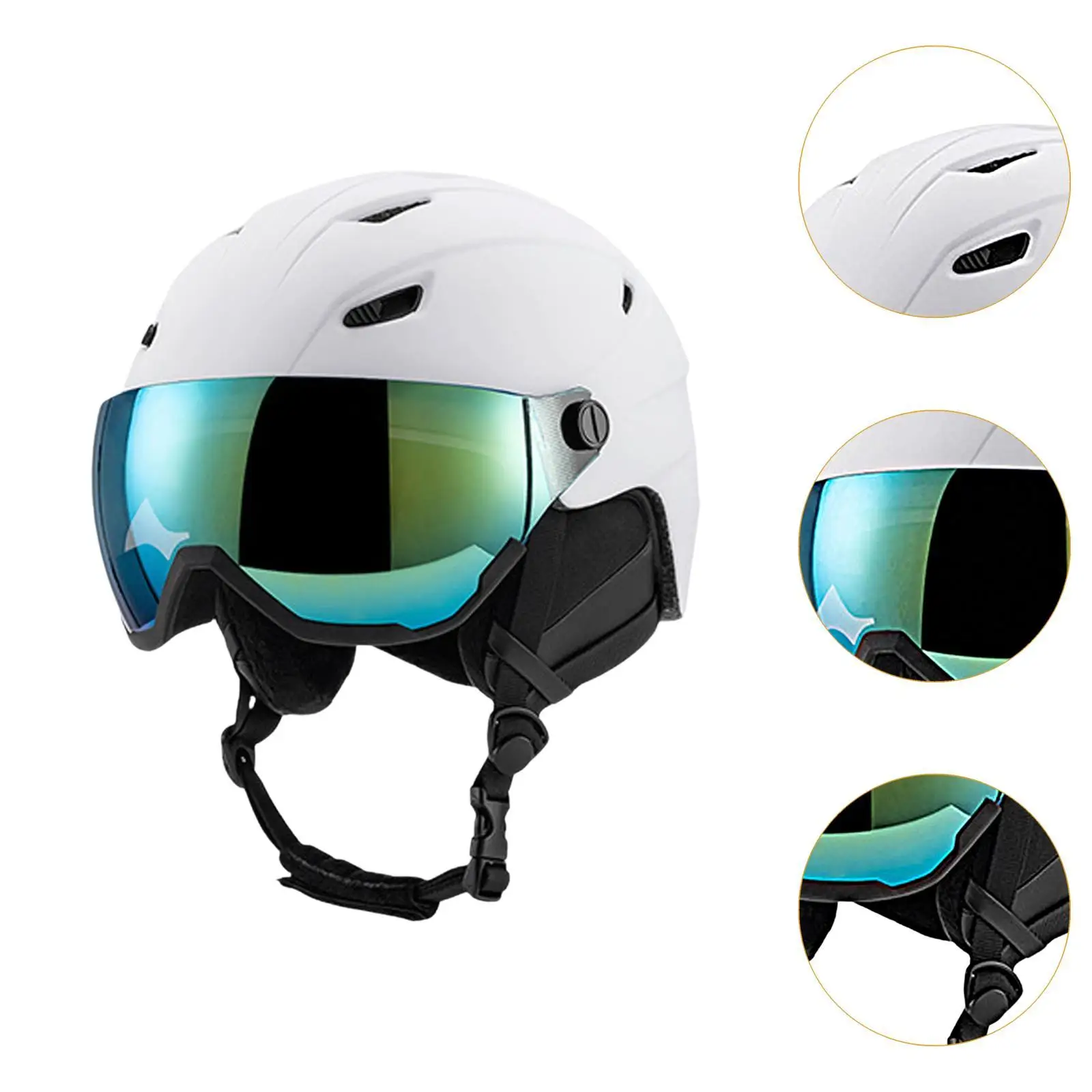 スノーボードヘルメット スノーヘルメット 防風 ヘッドプロテクション 耐衝撃 スキーゴーグル付き スキーヘルメット スノースキーヘルメット アウトドア用
