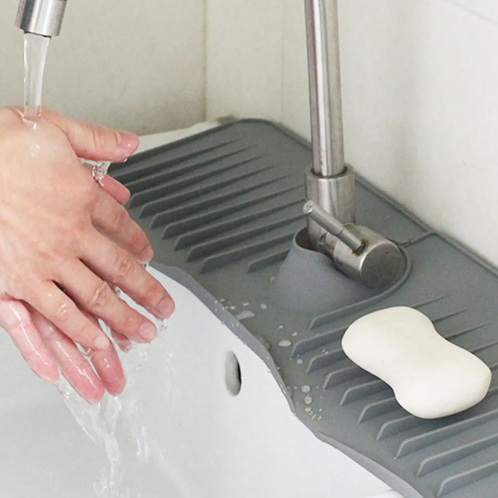 

Kitchen Sink Protector Silicone Bottom Mat Drainage Pad for Fruit Vegetable Drying Dish Glassware Silicone Sink Mat