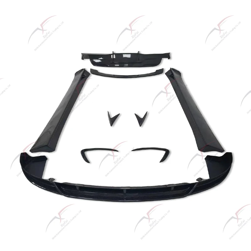 For Tesla Model Y Body Kit Upgrade V Style Carbon Fiber Car Bumpers Front Lip Side Skirt Rear Spoiler Rear Diffusers Accessories