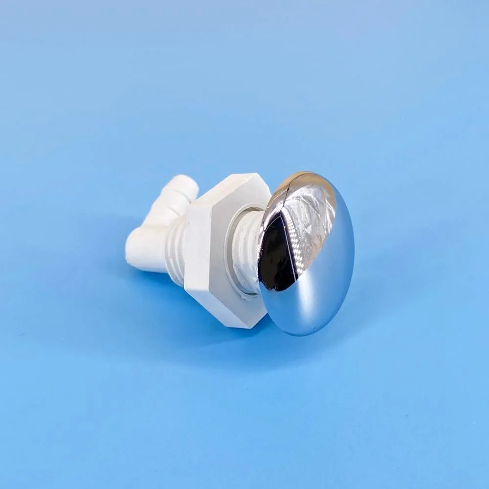 7mm Nozzle 30mm Cover Twisted Teeth Bow Bubble Nozzle Chromed Cap PVC Base Hot Tub Air Jet Massage Bathtub Accessories