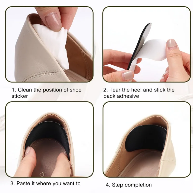 Antiwear Heel Pad Smooth Elastic Sponge Insole Patch Shoe Rear Relieve Pain Wear Resistant Heel Sticker Foot Protective Paster