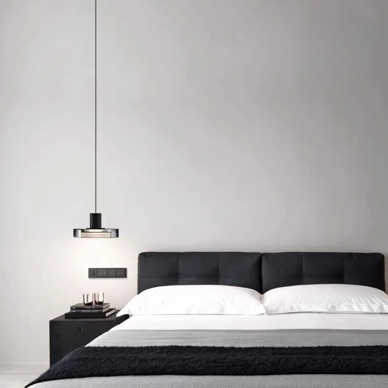 Italian Minimalist Headboard, Modern Minimalist, Full Spectrum, Creative Glass, Living Room, Dining Bar, Bedroom Lamp