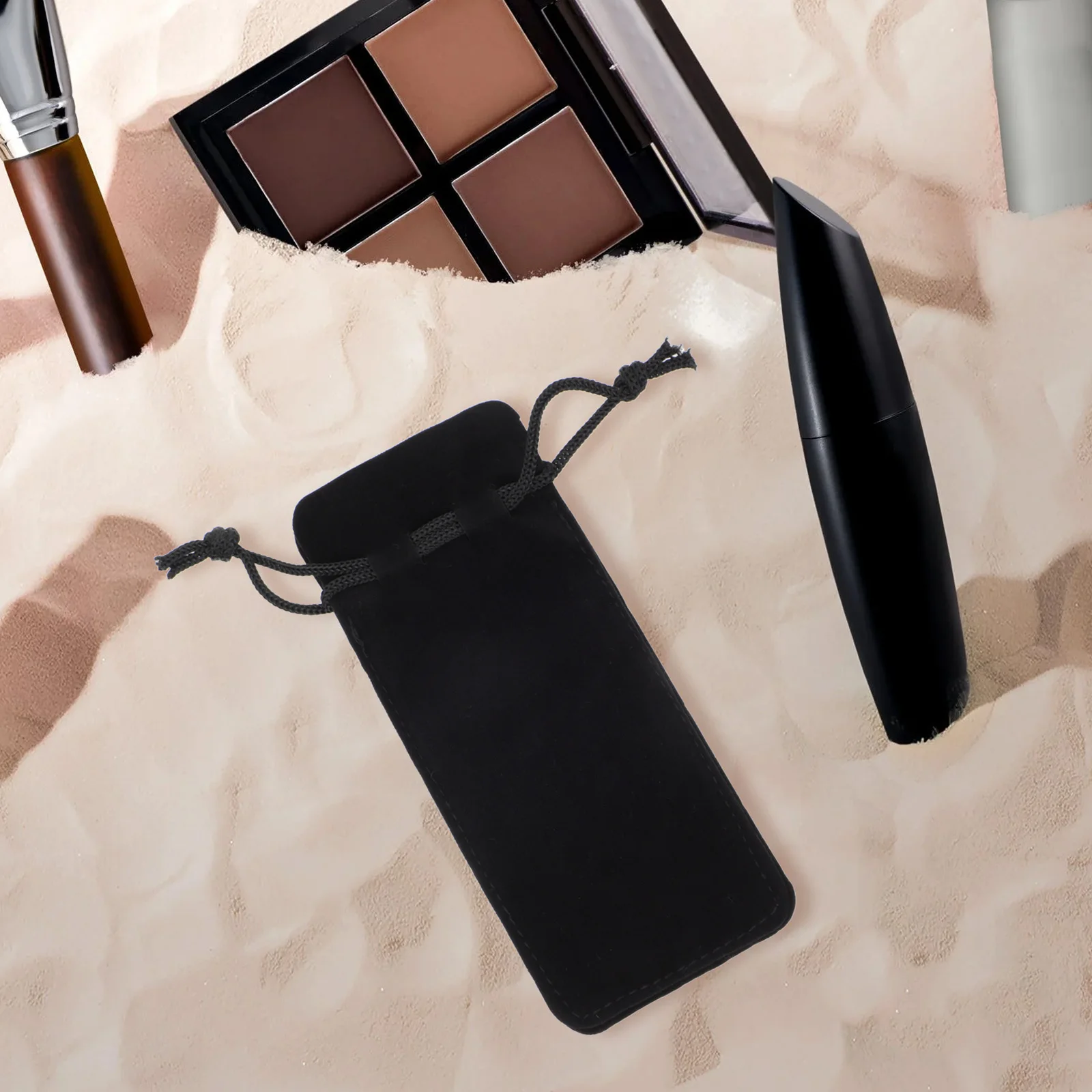 6 قطع من حقيبة تخزين أحمر الشفاه، حقيبة مكياج مرنة من الوبر لمنظم السفر، حقيبة صغيرة لحامل عطور المجوهرات #4