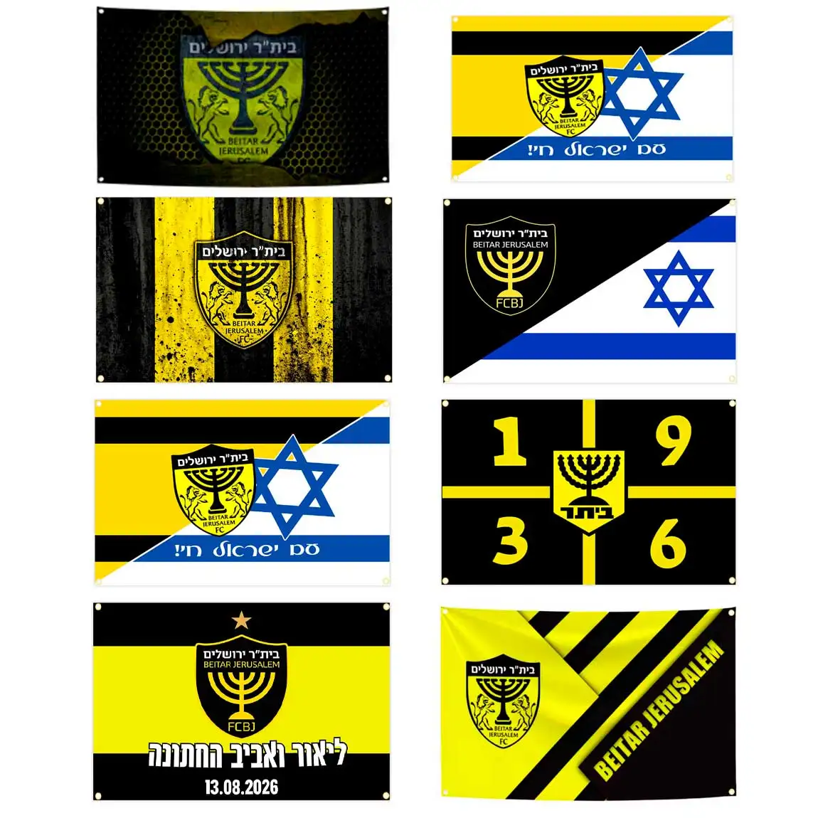 60x90cm/90x150cm Half FC Beitar Jerusalem Half Israel Flag Tapestry Banner Racing Car Garage Or Outdoor Decoration