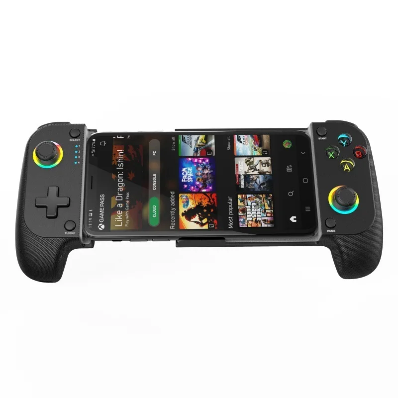 Oem Stk-7009f Game Controller Bluetooth Wireless Hall Joystick Rgb Lighting Effect Stretching Ios Android Mobile Game Controller