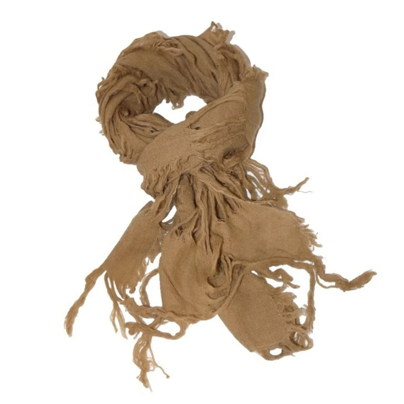 Ragged Wool Neckwear Warm Distressed Fashion 2000s Neck Scarf for Men and Women Drop Shipping