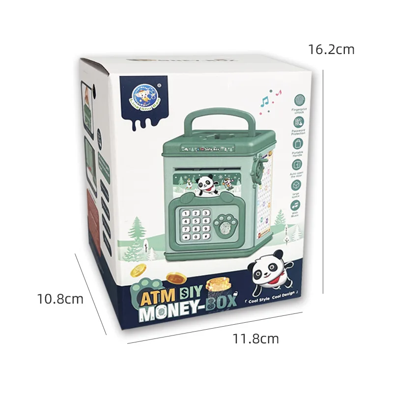 Password fingerprint, money storage can, toy, electric password box, money storage can, only in and not out, money storage can,