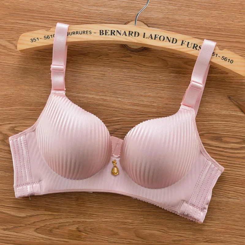 Women Bra 6cm Thickened Small Chest Steamed Bread Cup Adjustable Underwear No Mark No Steel Ring Breast Bras Lingerie