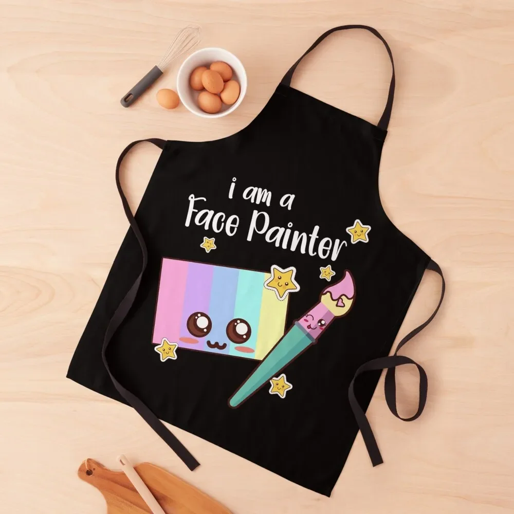 

I Am A Face Painter Funny Kawaii Apron Household Items Kitchen Kitchen cook wear Kitchen And Household Goods Apron