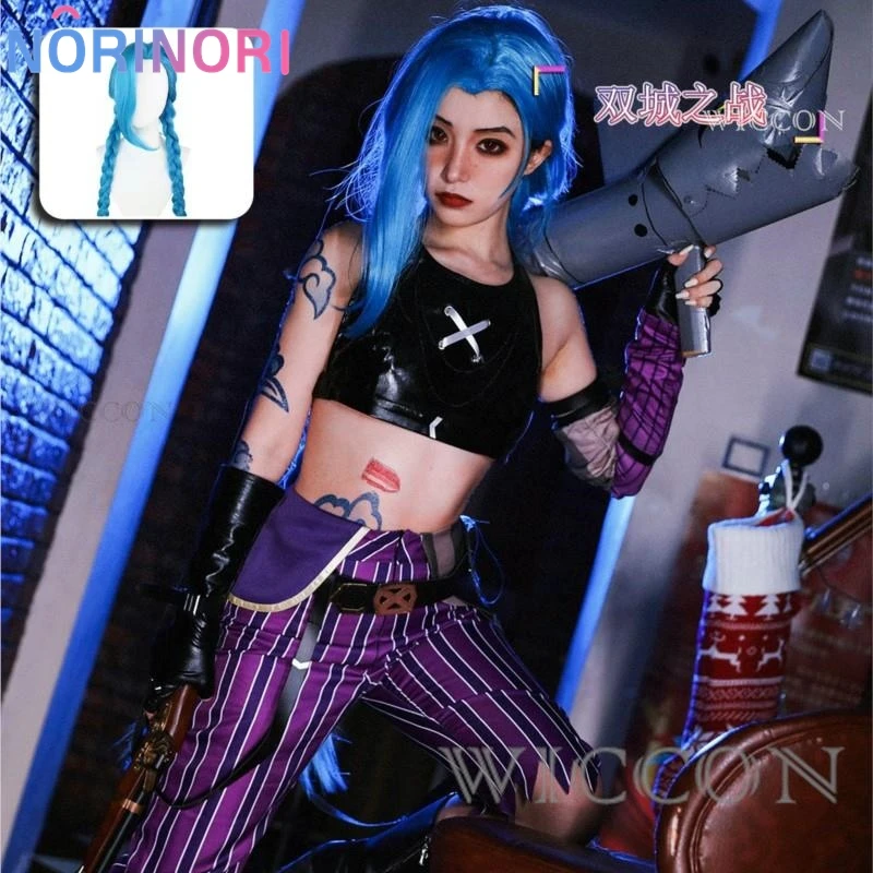 Anime Crit Loli Jinx Cosplay Arcane Kostuum Pruik Uniform Sexy Outfits Halloween Carnaval Kostuums Kleding voor Vrouwen Meisjes