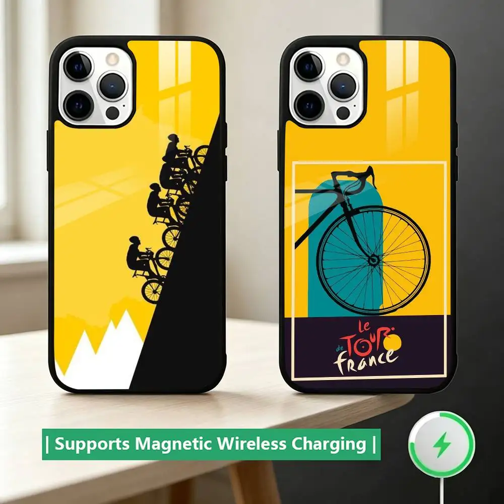 

Bike Tour De F-France Phone Case For IPhone17,16,15,14,13,12,11 Plus,Pro Compatible With Magnetic Wireless Charging