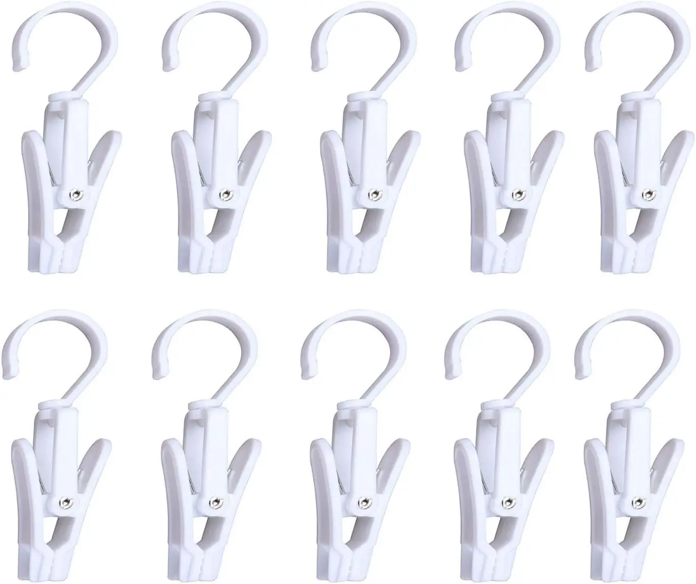 Laundry Hooks Clip, Sock Clips, Clothes Pins, Super Strong Hanger Clips, Swivel Hooks Clip for Clothing Store, Home and Workshop