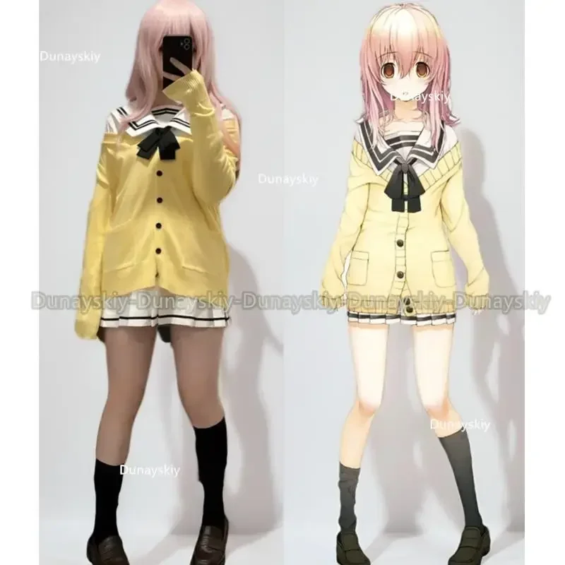 SN88 Anime You and ME and Her: A Love Story Muko Aoi MIYUKI Cosplay Costume Girl Shirt Skirt Sweater JK Uniform Halloween Co%#2@