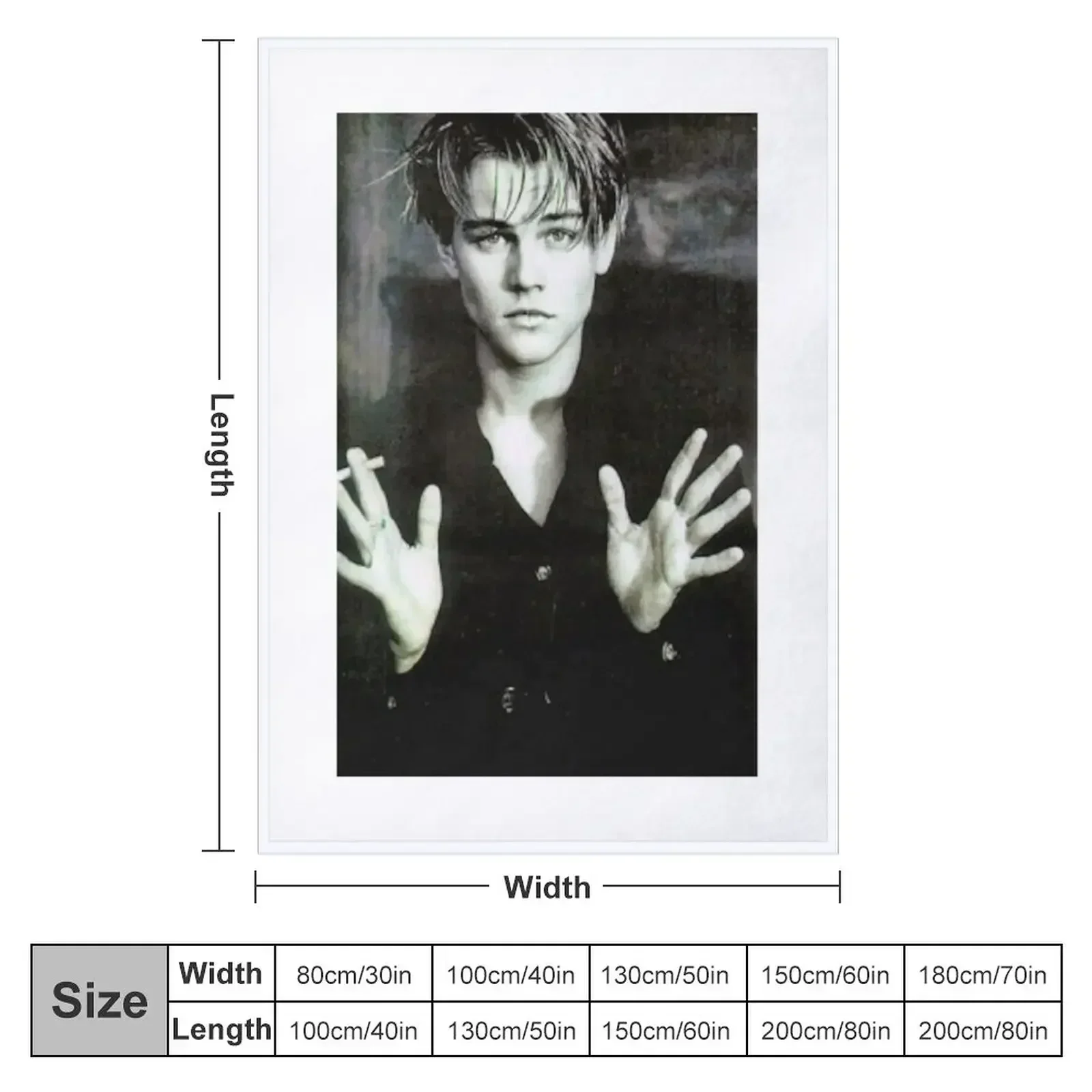 Young Leo DiCaprio Throw Blanket Warm Multi-Purpose Heavy Blankets