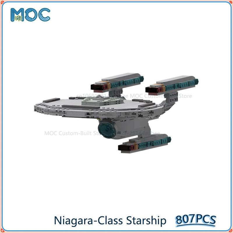 MOC Building Blocks Niagara-Class Starship Smooth Edition DIY Assemble Bricks Model Space Creative Collection Toys Gifts 643PCS