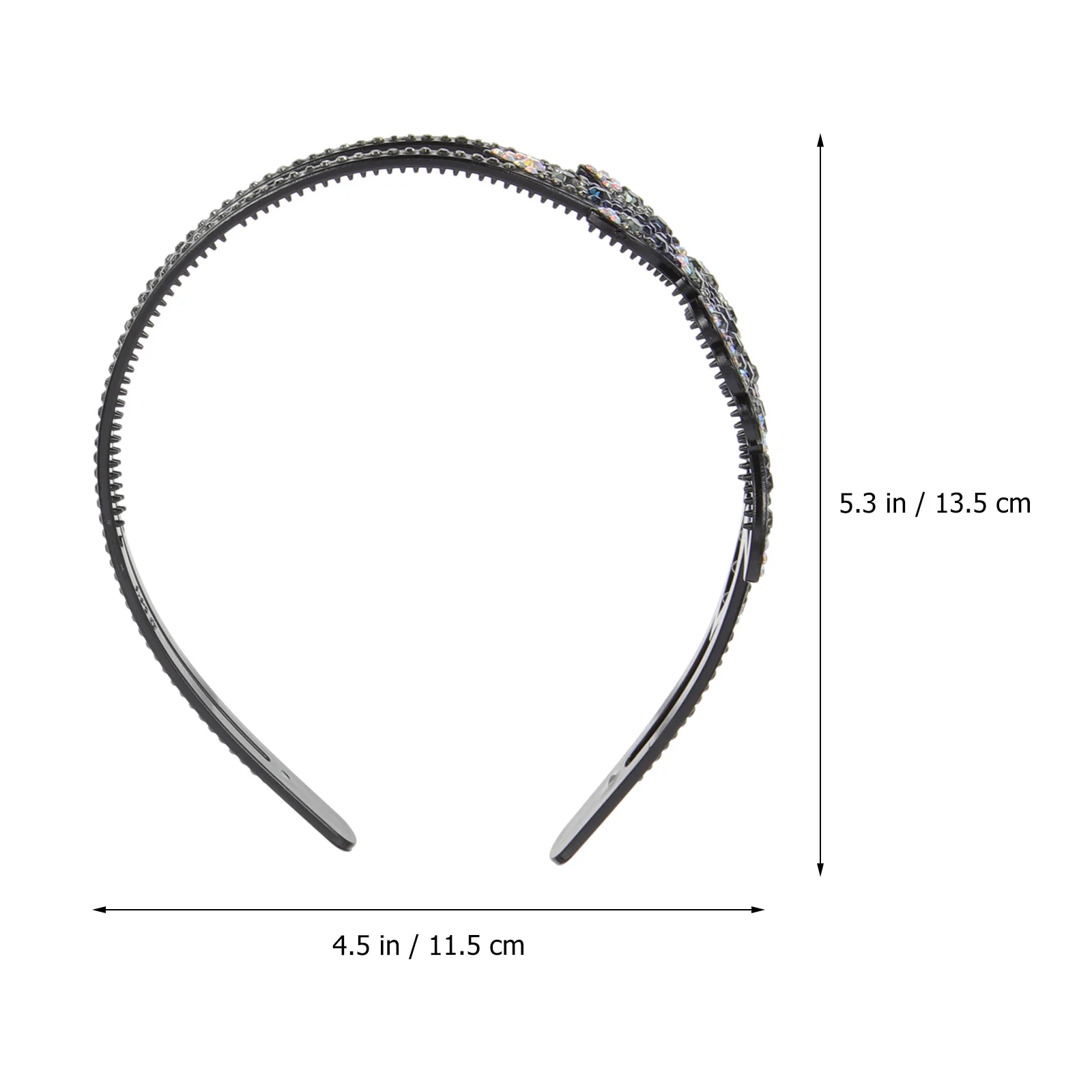 

4Pcs Rhinestone Flower Headband Wide Non-Slip Hair Hoop Retro Party Festival Hair Decoration Comb Headband Rhinestone Hoop