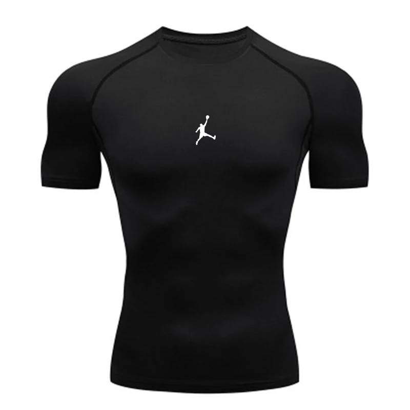 

Compression shirt men's fitness gym sports running T-shirt top T-shirt men's quick drying short sleeved T-shirt