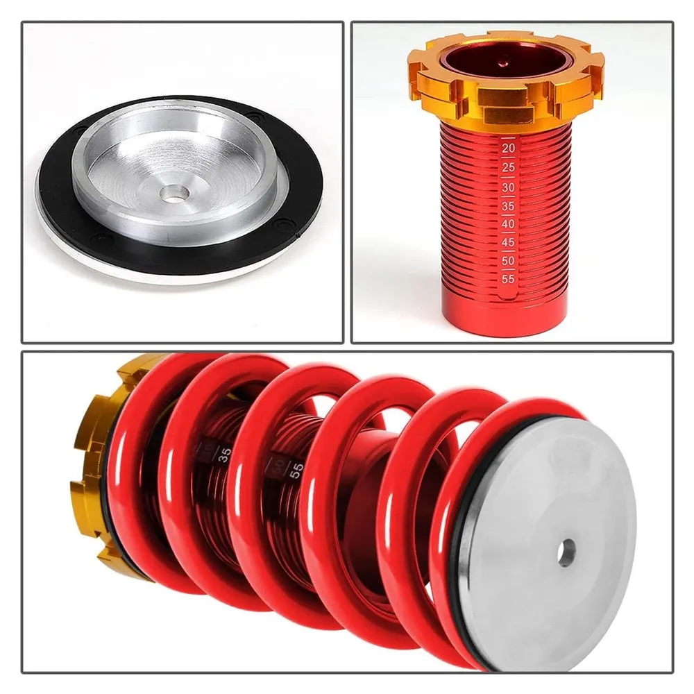 Adjustable Suspension Coilover Kit Spring For 88-00 Honda Civic EG EJ EK For 90-01 Acura Integra Red Springs Lowering Scaled New