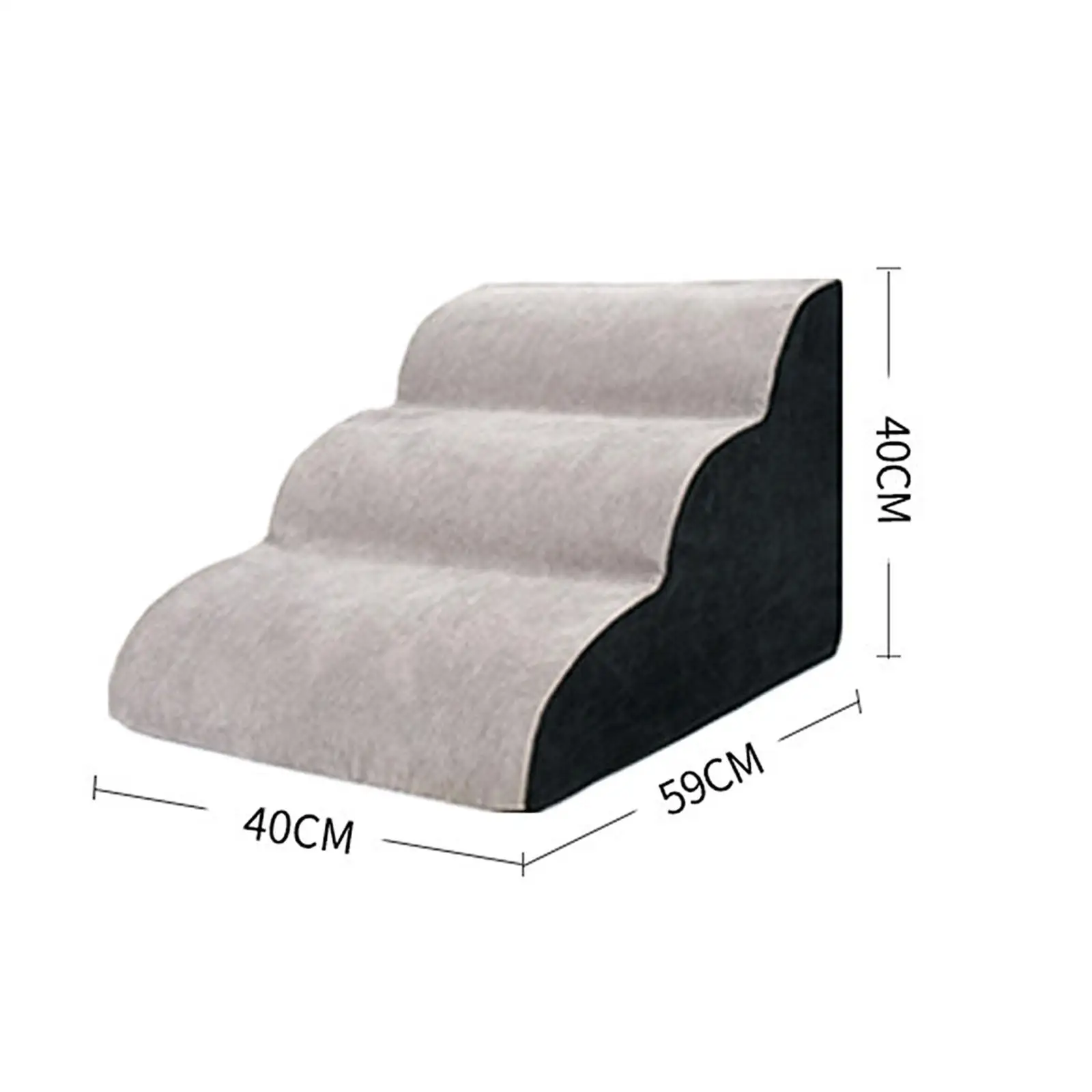 Soft 3 Tiers Dog Stairs with Detachable Cover Ramp Ladder Breathable Non Slip Lesurepet Climbing Pet Supplies for Older Dogs