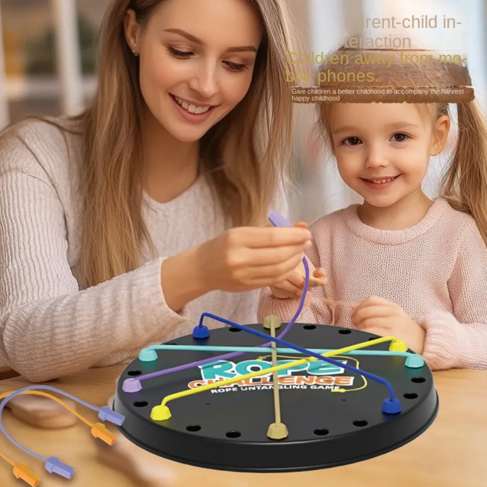 

String Solution Twisted Rope Puzzle Game Educational Toys Central Lacing Toys Untangling Board Game Logical Thinking Development