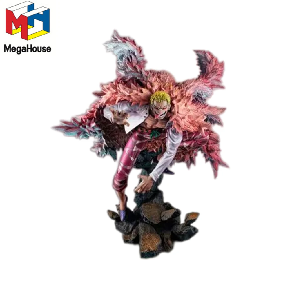 In Stock Original MegaHouse Donquixote Doflamingo PVC 25cm Anime Character Collectible Display Figure Toy One Piece Desktop Gift