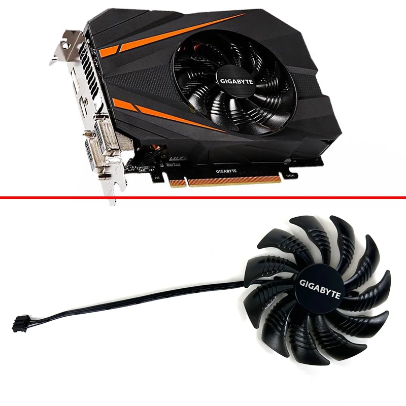 3PIN 4PIN 85MM PLD09210S12HH T129215SU suitable For Gigabyte GTX1050 Ti GTX1080 1060 NVIDIA 1070 MIN Game OC 3G video card fan