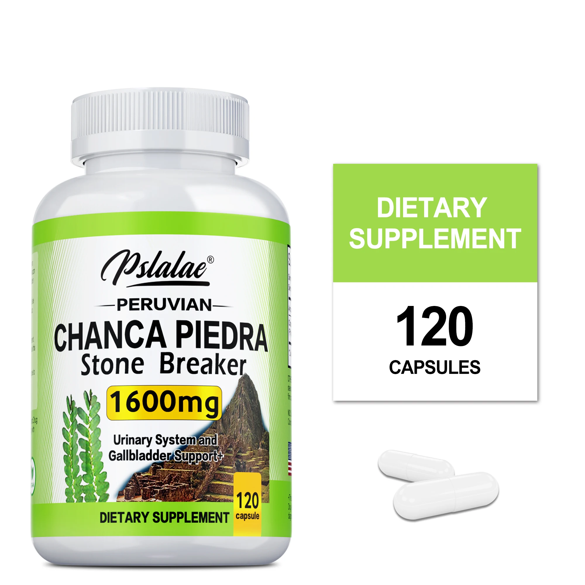 Chanca Piedra 1600mg - Supports Urinary Tract Health, Kidney Cleansing and Repair, Improves Dull Skin, Boosts Immunity, Non-GMO