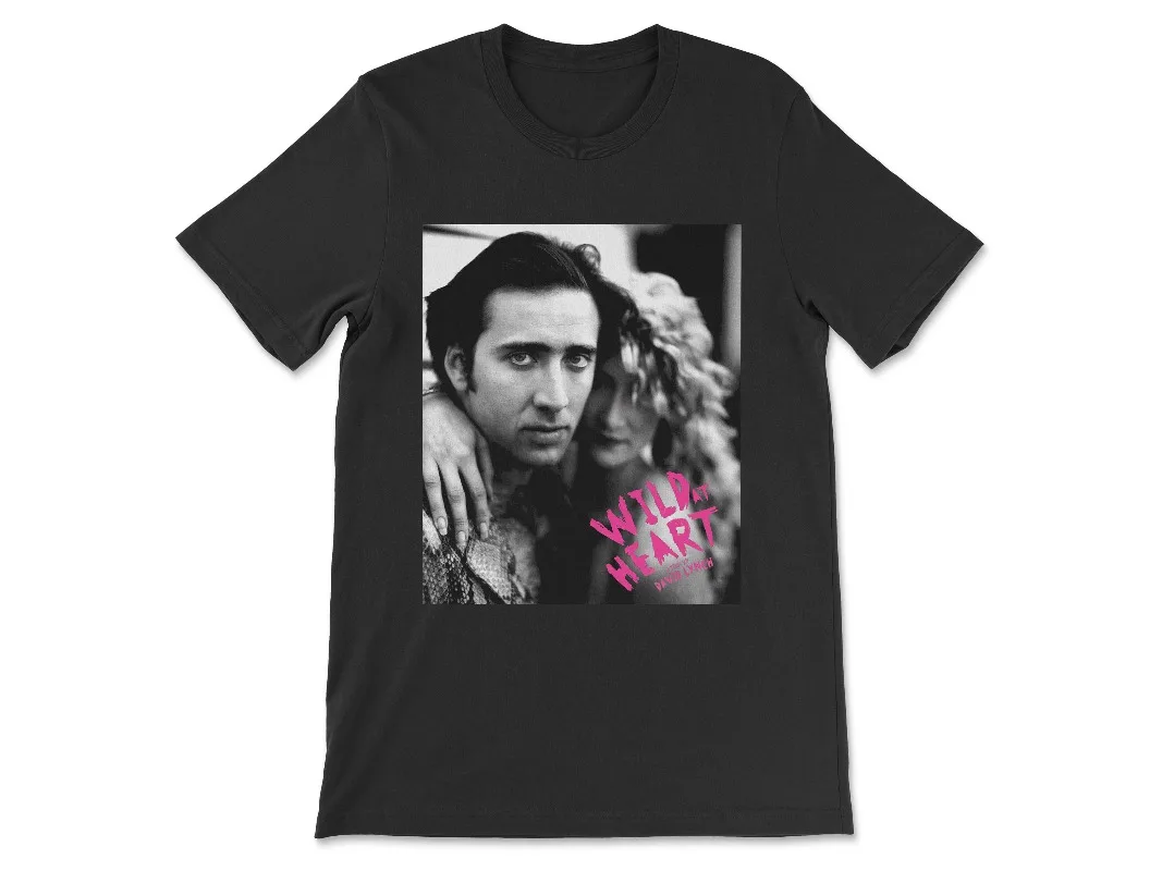 Camiseta con cuello redondo de la película Wild At Heart, David Lynch, Nicolas Cage, Laura Dern, regalo de cumpleaños genial para los amantes de las películas, unisex