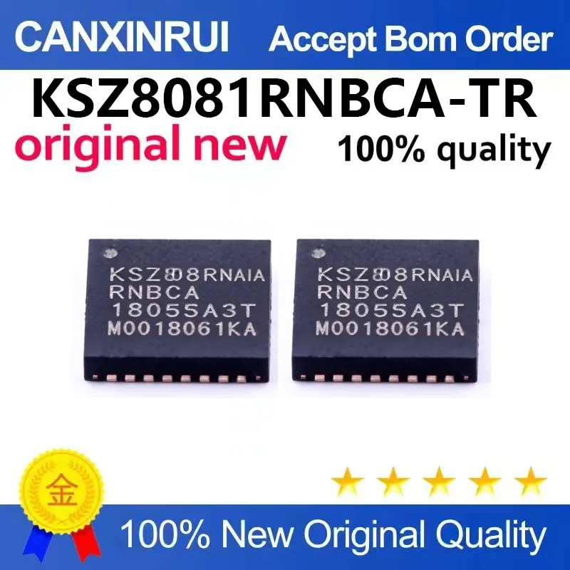 （5pcs-10pcs）Brand new original KSZ8081RNBCA-TR QFN-32 Ethernet physical layer transceiver chip