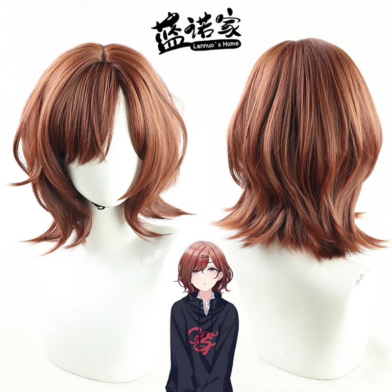 

Anime The Idolmaster Madoka Higuchi Cosplay Wig Halloween Carnival Party Props Synthetic Hair Heat Resistant Fiber + Wig Cap